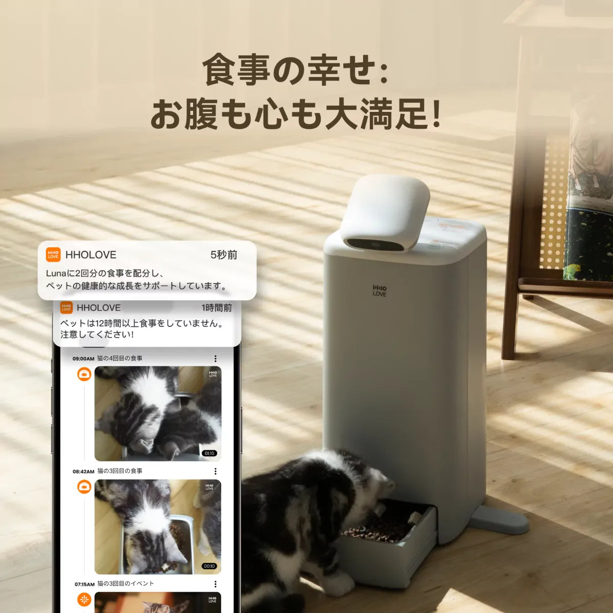 HHOLOVE O Sitter 自動給餌器ガイド