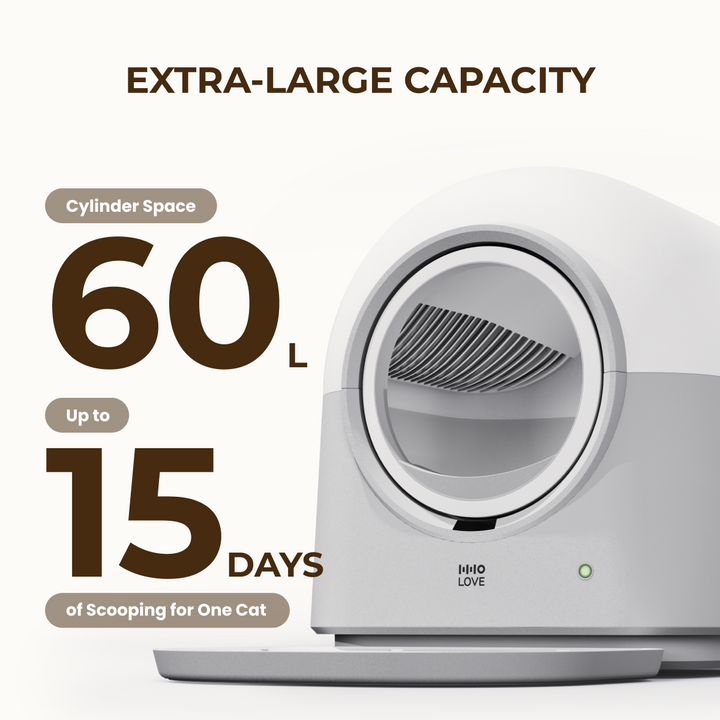 HHOLOVE Automatic Self-Cleaning Cat Litter Box Pro White