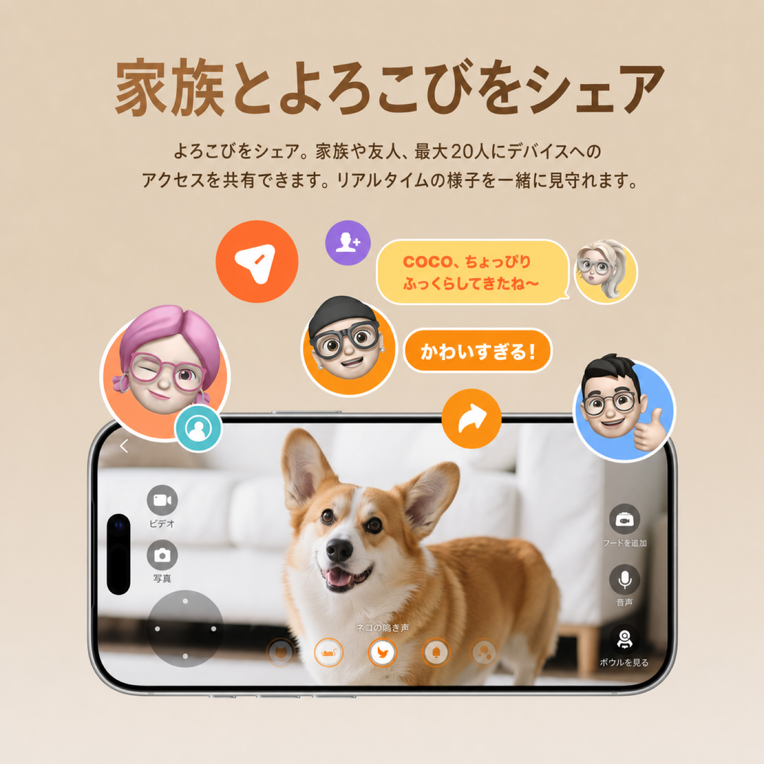 YUNO 360° AIビジョン ペットフィーダー｜スタンダードAIケアプラン3か月付き